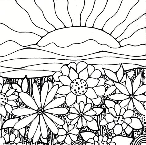 Free Printable Adult Coloring Pages Sunsets U0027n Scenes Mountain Scene Coloring Pages - Mountain Scene Coloring Pages