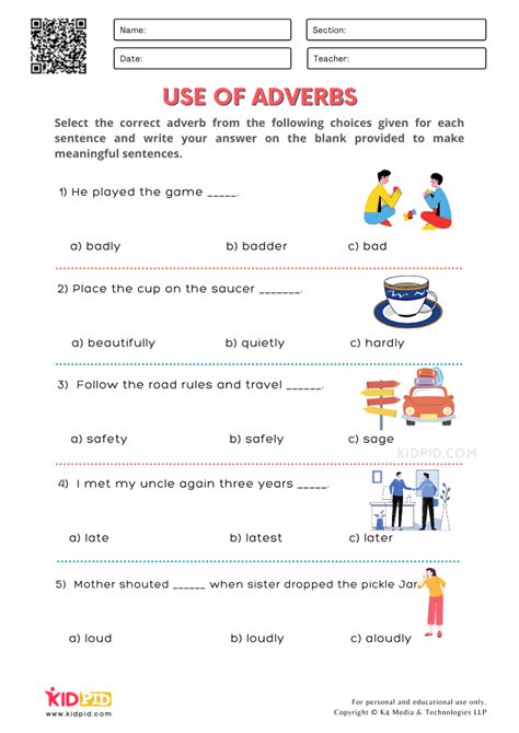 Free Printable Adverbs Worksheets For 1st Grade Quizizz Adverb Worksheet 1st Grade - Adverb Worksheet 1st Grade