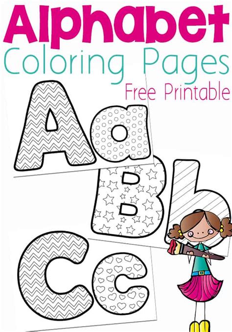Free Printable Alphabet Coloring Pages Worksheets For Kindergarten Color By Letter Printables For Kindergarten - Color By Letter Printables For Kindergarten