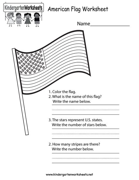 Free Printable American Flag Worksheets Homeschool Giveaways American Flag For Kindergarten - American Flag For Kindergarten