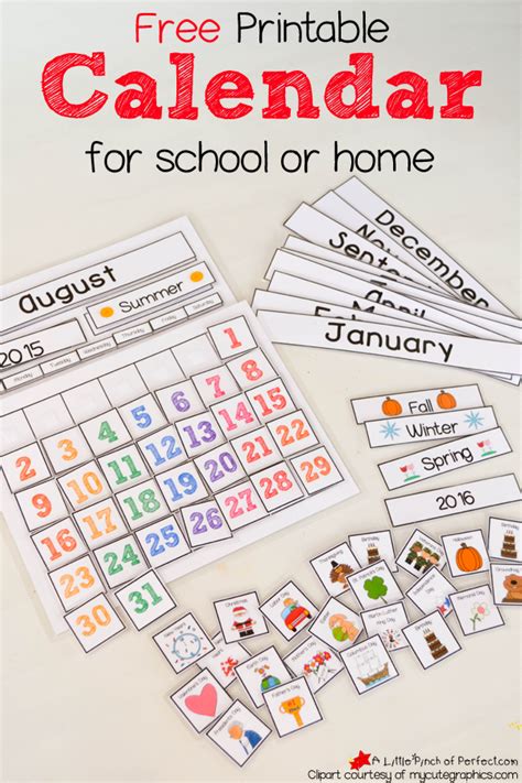 Free Printable And Interactive Preschool Calendar Teachersmag Com Calender Worksheet For Pre Kindergarten - Calender Worksheet For Pre Kindergarten