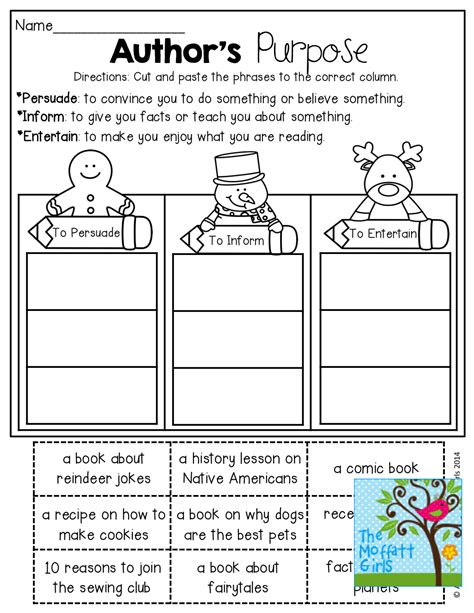 Free Printable Authoru0027s Purpose In Fiction Worksheets For Author S Purpose 4th Grade Worksheet - Author's Purpose 4th Grade Worksheet