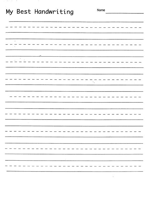 Free Printable Blank Handwriting Worksheets For Kindergarten Printable Writing Paper For Kids - Printable Writing Paper For Kids