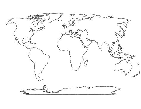 Free Printable Blank Maps For Kids World Continent World Map Worksheet - World Map Worksheet