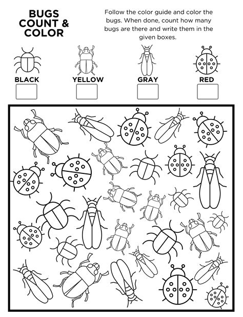 Free Printable Bug Counting To 30 Worksheets And Preschool Bug Worksheets - Preschool Bug Worksheets