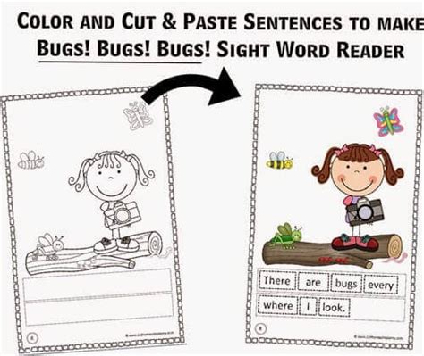 Free Printable Bug Sight Word Books Pdf For Insect Worksheet For First Grade - Insect Worksheet For First Grade