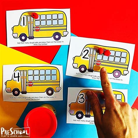 Free Printable Bus Counting Mats Back To School School Bus Worksheet - School Bus Worksheet