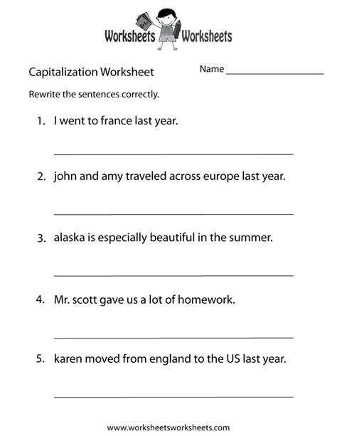 Free Printable Capitalization Worksheets For 8th Grade Quizizz 8th Grade Capitalization Worksheet - 8th Grade Capitalization Worksheet