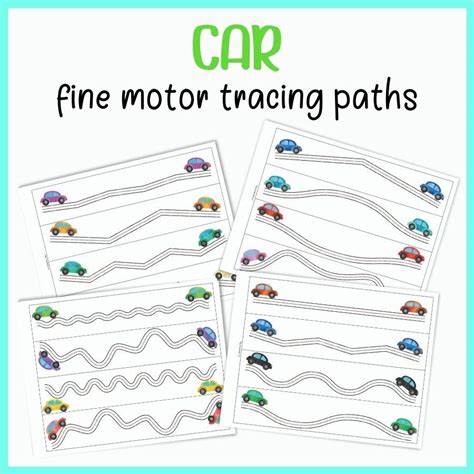 Free Printable Car Theme Fine Motor Tracing Strips Vehicles Worksheet For Preschool - Vehicles Worksheet For Preschool