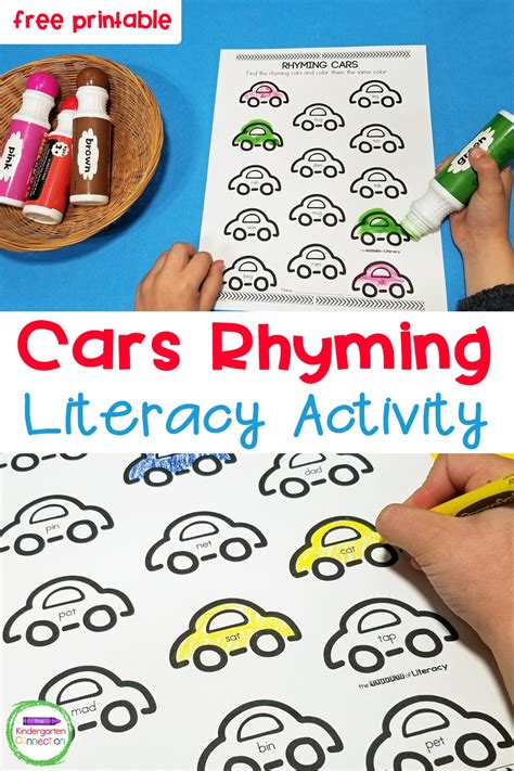 Free Printable Cars Rhyming Activity Rhyming Words For Car - Rhyming Words For Car