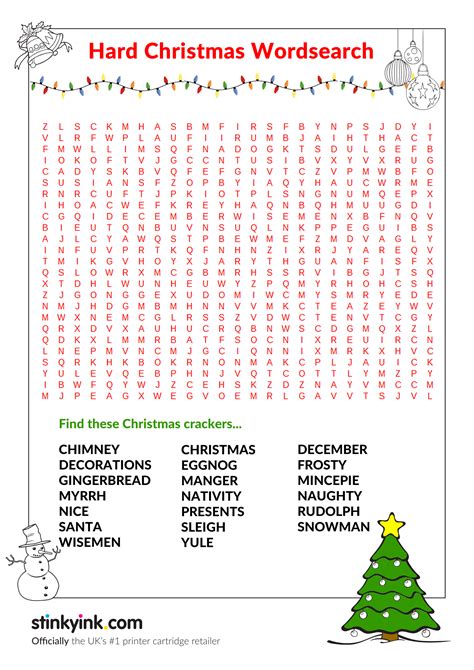 Free Printable Christmas Word Search Hard Medium Amp Christmas Word Search Ks1 - Christmas Word Search Ks1