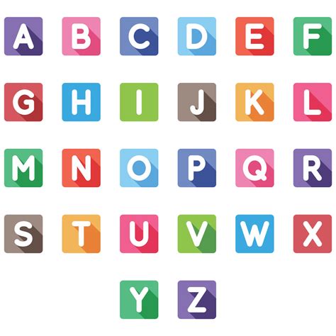 Free Printable Coloured Letters Of The Alphabet Poster Colourful Letters To Print - Colourful Letters To Print