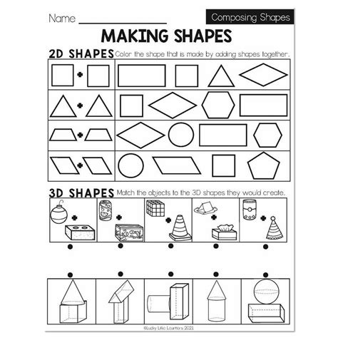 Free Printable Composing Shapes Worksheets For 2nd Grade Shape Worksheets For 2nd Grade - Shape Worksheets For 2nd Grade