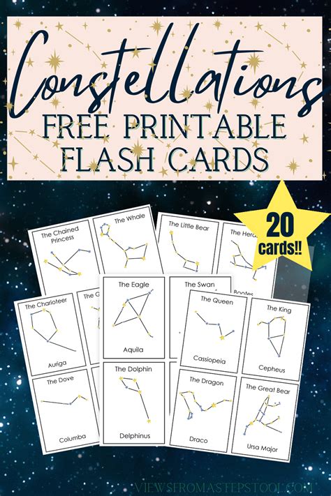 Free Printable Constellation Flashcards 123 Homeschool 4 Me Constellation 4th Grade Science Worksheet - Constellation 4th Grade Science Worksheet