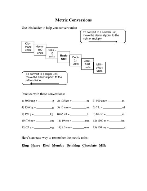 Free Printable Converting Metric Units Worksheets For 3rd Metrics Worksheet For Third Grade - Metrics Worksheet For Third Grade