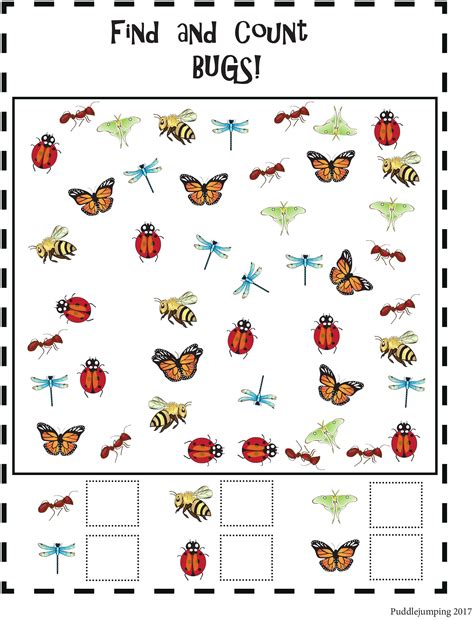 Free Printable Counting Bugs Worksheets Preschool Play And Insect Worksheets For Preschool - Insect Worksheets For Preschool