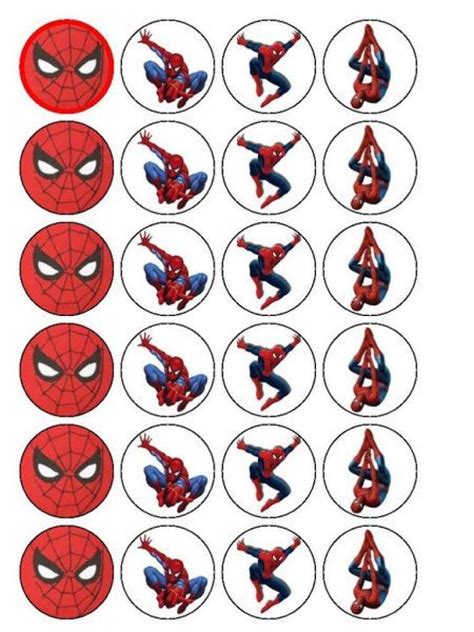 free printable cupcake wrappers and toppers with spiderman Spiderman
