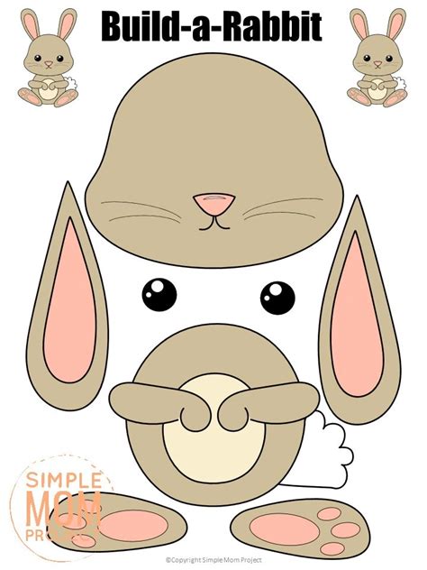 Free Printable Cut And Paste Rabbit Craft For Paper Cutting And Pasting Crafts - Paper Cutting And Pasting Crafts