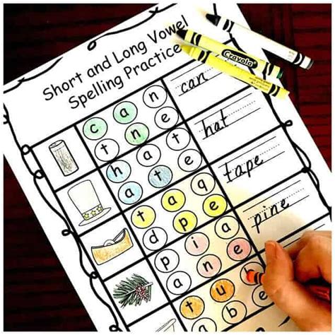 Free Printable Cvce Short And Long Vowel Word Cvc Spelling Worksheet - Cvc Spelling Worksheet