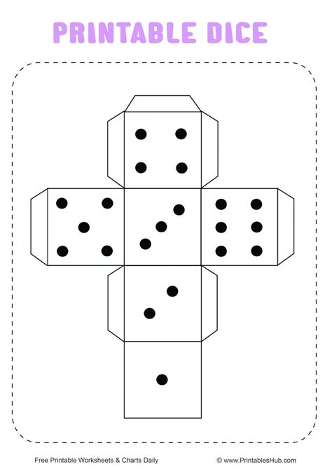 Free Printable Dice Template Pdf Blank And With Printable Dice Template With Dots - Printable Dice Template With Dots