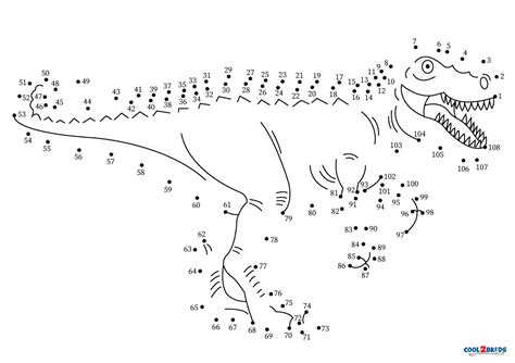 Free Printable Dinosaur Connect The Dots Cool2bkids Dinosaur Dot To Dot 1 100 - Dinosaur Dot To Dot 1 100