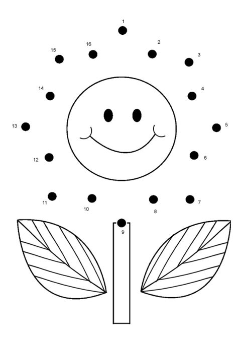 Free Printable Dot To Dot Flower Worksheet Kiddoworksheets Do A Dot Flowers - Do A Dot Flowers