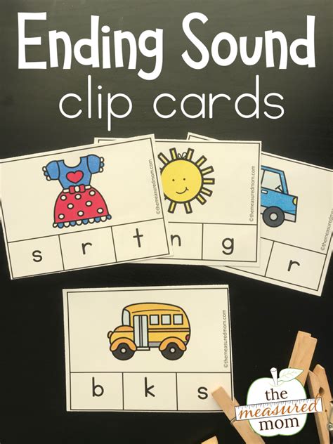 Free Printable Ending Sounds Clip Cards Activity Ending Sound Activities For Kindergarten - Ending Sound Activities For Kindergarten