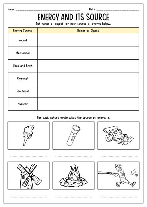 Free Printable Energy Worksheets For 5th Grade Quizizz Energy Science 5th Grade Worksheet - Energy Science 5th Grade Worksheet