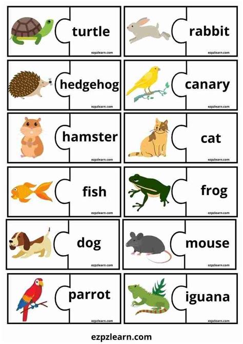 Free Printable English Puzzle Match Game Topic Action Verbs Kindergarten Worksheet - Verbs Kindergarten Worksheet
