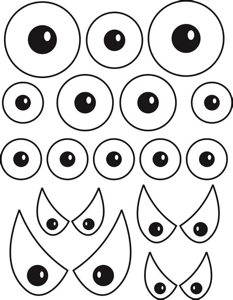 Free Printable Eyes For Crafts In The Playroom Cut Out Eyes Printable - Cut Out Eyes Printable