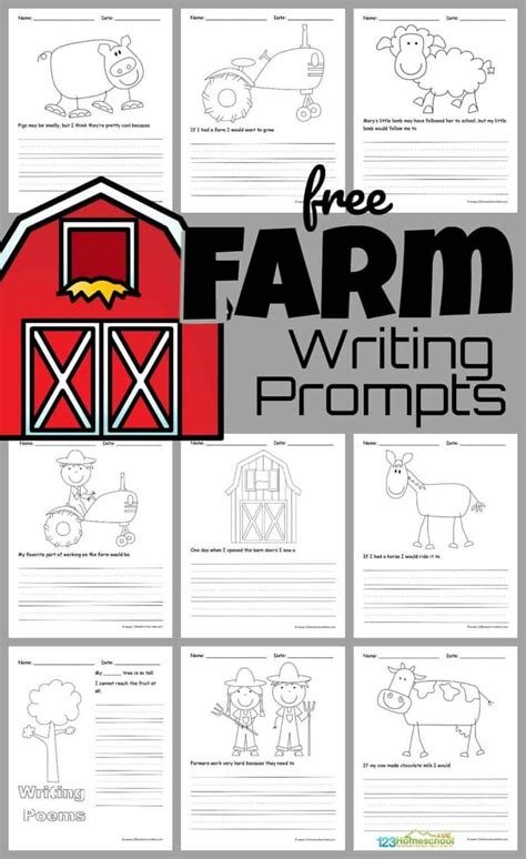 Free Printable Farm Writing Prompts For Kids 123 Farm Writing Paper - Farm Writing Paper