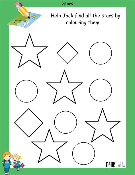 Free Printable Find Star Worksheet Worksheet Kiddoworksheets Star Shape Worksheet - Star Shape Worksheet