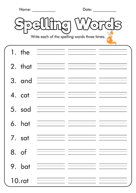 Free Printable First Grade Spelling Worksheet Documentine Com Sixth Grade Spelling Words Worksheets - Sixth Grade Spelling Words Worksheets