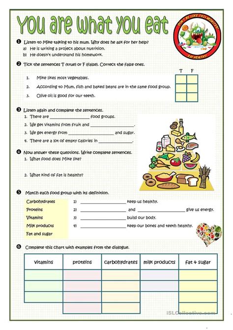 Free Printable Food Worksheets For 4th Grade Quizizz Worksheet Nutrients Grade 4 - Worksheet Nutrients Grade 4