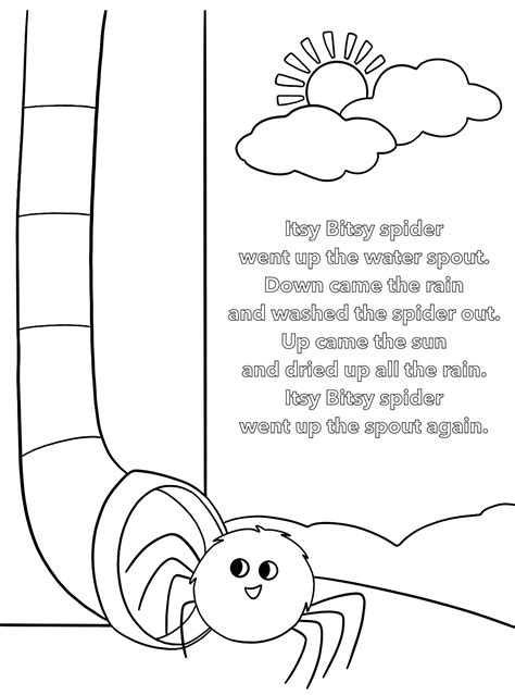 Free Printable For The Itsy Bitsy Spider 8226 Itsy Bitsy Spider Poem Printable - Itsy Bitsy Spider Poem Printable