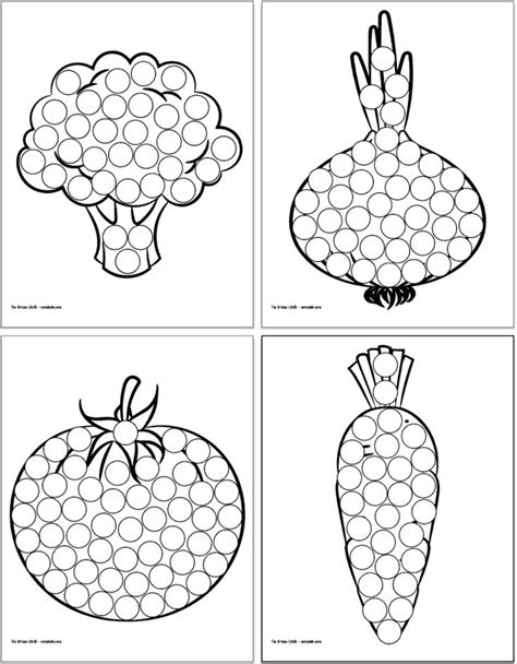 Free Printable Fruit And Vegetable Dot To Dot Skip Counting Connect The Dots - Skip Counting Connect The Dots