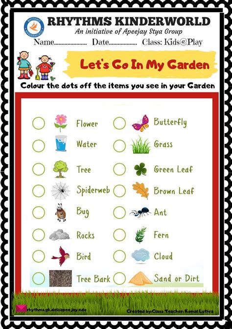 Free Printable Fun In The Garden Worksheets For Kindergarten Gardening - Kindergarten Gardening