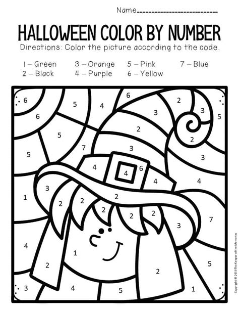 Free Printable Halloween Color By Number The Keeper Number 5 Halloween Preschool Worksheet - Number 5 Halloween Preschool Worksheet