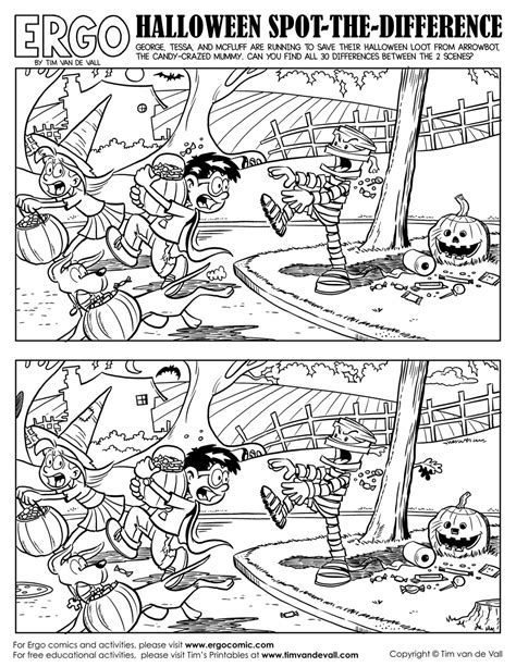 Free Printable Halloween Spot The Difference Puzzles Spot The Difference Puzzles Printable - Spot The Difference Puzzles Printable