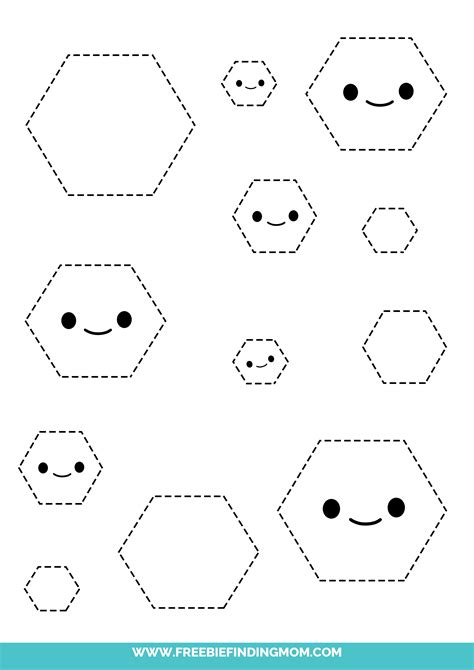 Free Printable Hexagon Shape Freebie Finding Mom Hexagon Worksheets For Preschool - Hexagon Worksheets For Preschool