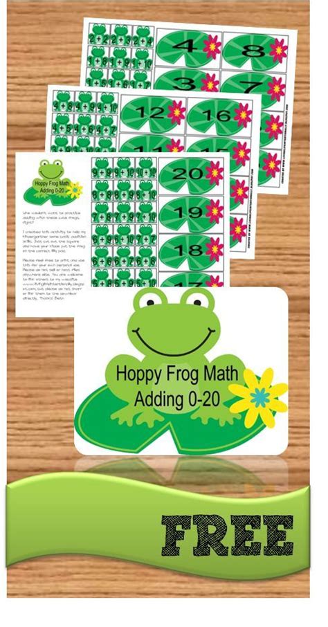 Free Printable Hoppy Addition Frog Math Game 123 Froggy Math - Froggy Math
