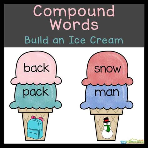 Free Printable Ice Cream Compound Words Activity Compound Words Activities For 2nd Grade - Compound Words Activities For 2nd Grade