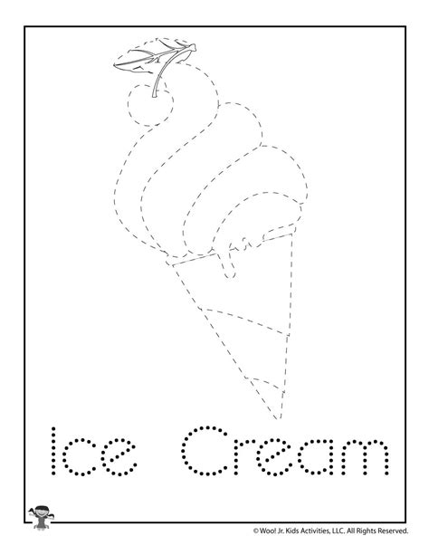 Free Printable Ice Cream Tracing Worksheets Homeschool Preschool Ice Cream Worksheets For Preschool - Ice Cream Worksheets For Preschool