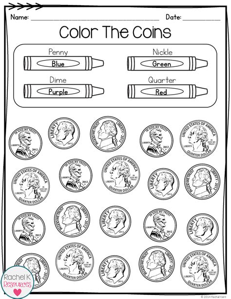 Free Printable Identifying Coins Worksheets For 1st Grade Coin Worksheet First Grade - Coin Worksheet First Grade
