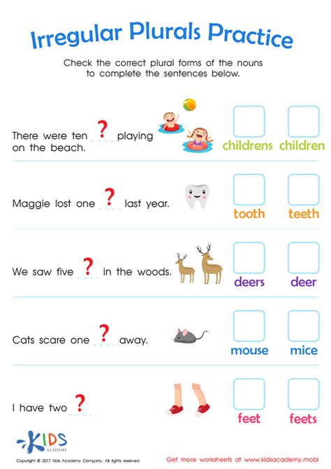 Free Printable Irregular Plural Forms Worksheets For Kindergarten Ing Worksheet Kindergarten Plural Singular - Ing Worksheet Kindergarten Plural Singular