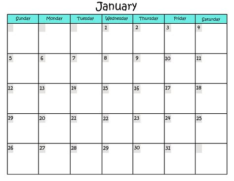 Free Printable January Calendar Worksheet For Kids January Calendar Worksheet For Kindergarten - Calendar Worksheet For Kindergarten