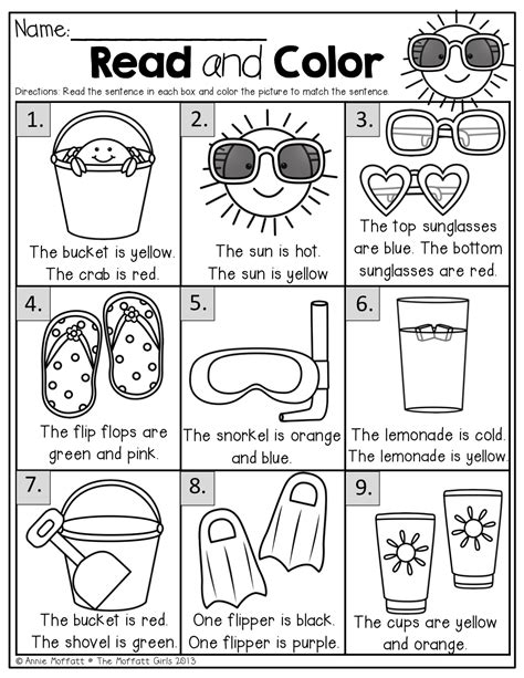 Free Printable Kindergarten Summer Literacy Worksheets Kindergarten Summer Worksheets - Kindergarten Summer Worksheets