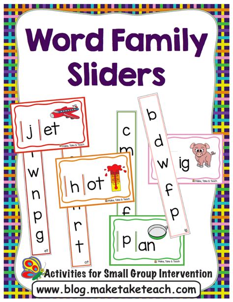Free Printable Kindergarten Word Family Sliders Activity Word Family Worksheets Kindergarten - Word Family Worksheets Kindergarten