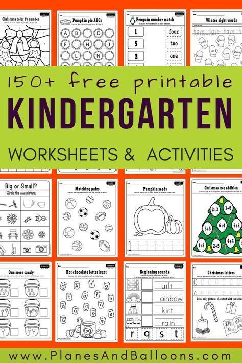 Free Printable Kindergarten Worksheets Pdf Planes Amp Balloons Kindergarten Worksheet  - Kindergarten Worksheet]
