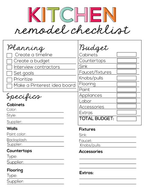 Free Printable Kitchen Remodel Planning Tools Houseful Of Kitchen Tools Worksheet - Kitchen Tools Worksheet